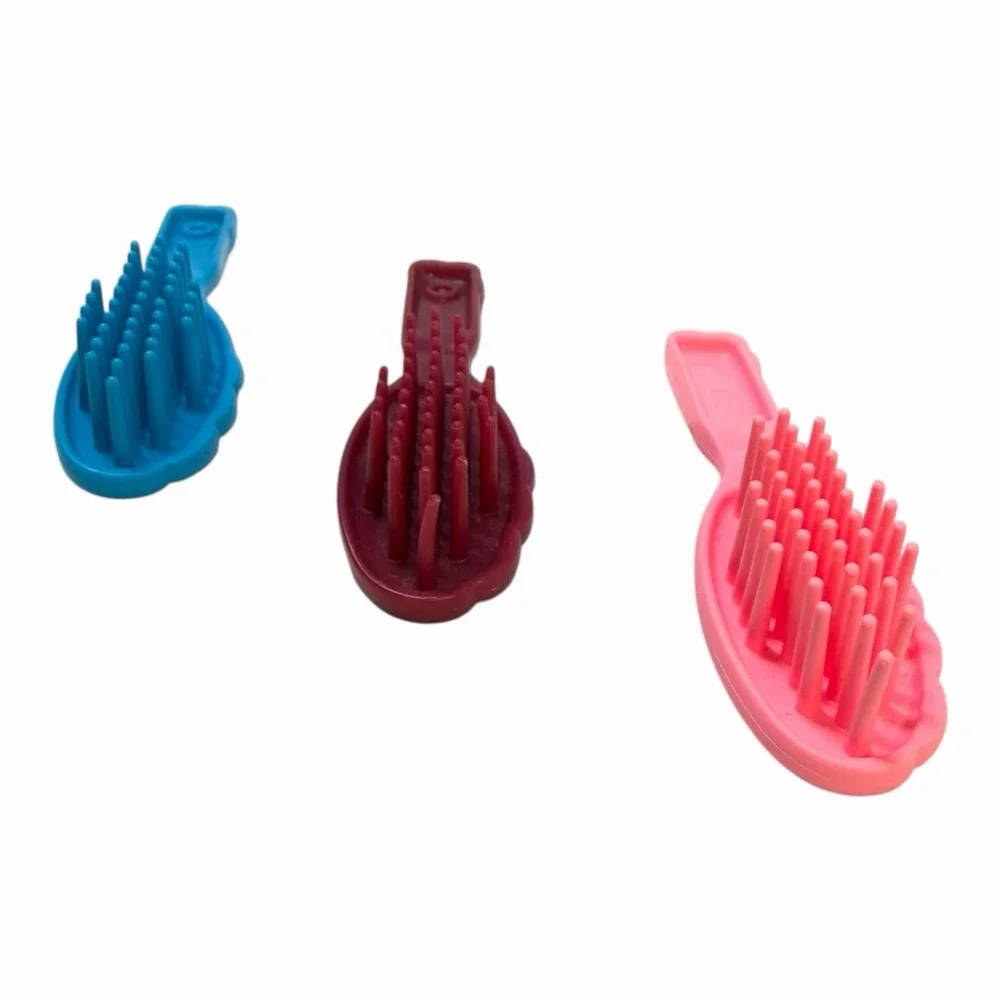 Barbie Hair Brush‎ Lot of (3) - Blue, Maroon, Pink 1990s